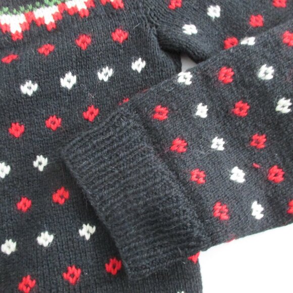 Wool Cardigan Sweater Hand Knit Made in Switzerland Icelandic Nordic Style - Picture 11 of 13